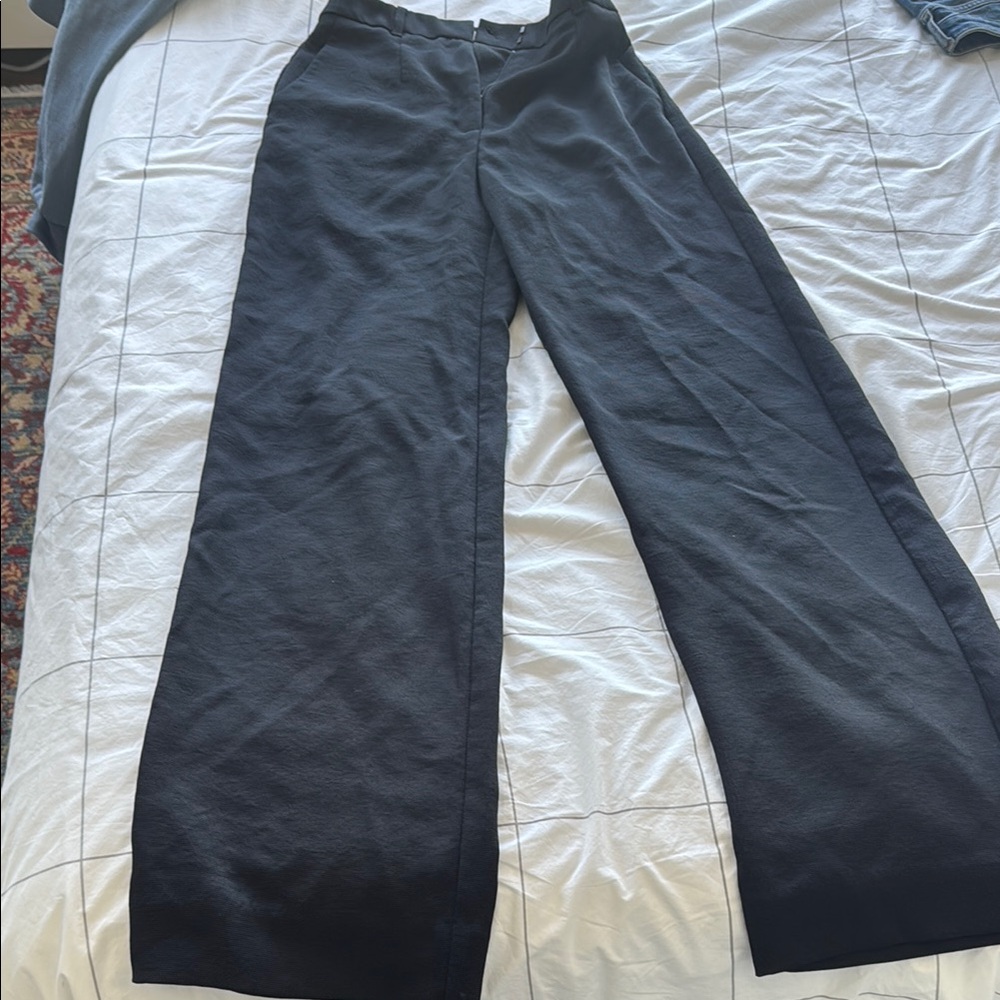 Kookai Black Wide-Leg Trousers